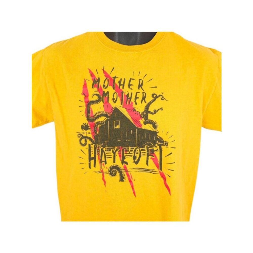 Mother Mother T Shirt Mens Size Small Yellow Hayloft Rock Band Tee